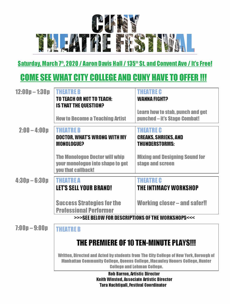 CUNY Theatre Festival | The City College of New York CUNY Theatre Festival | The City College of New York